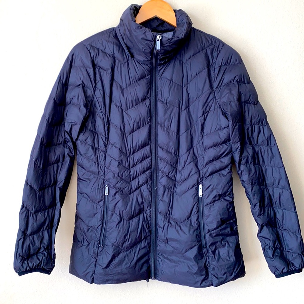 London Fog Black Light Weight Packable Down Jacket